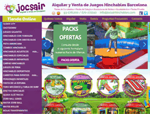Tablet Screenshot of jocsairhinchables.com